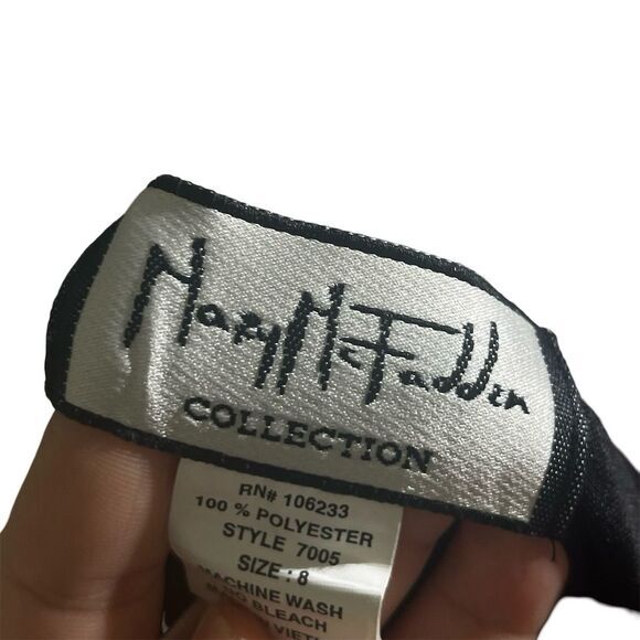 Mary McFadden Women's Size 8 Black Swirl Long Formal Dress - Picture 8 of 10